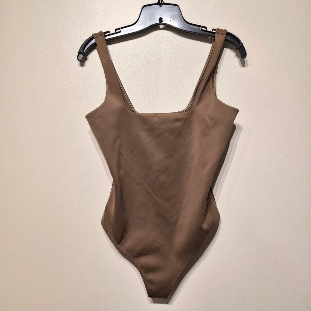 Good American Thong Bodysuit Size 3 Large Brown Tank